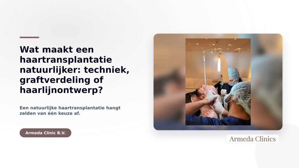 Wat maakt een haartransplantatie natuurlijker: techniek, graftverdeling of haarlijnontwerp?
